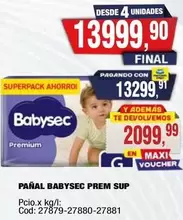 Babysec - PAÑAL PREM SUP