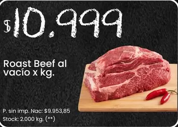 X$ - Roast Beef al vacío x kg.
