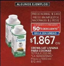 La Serenísima - UAT LIVIANA PARA COCINAR