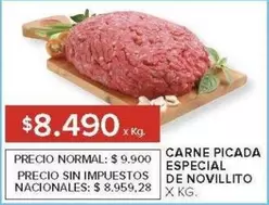 X$ - CARNE PICADA ESPECIAL DE NOVILLITO