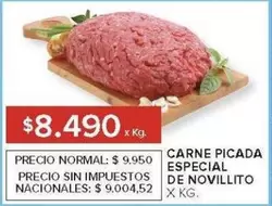 X$ - CARNE PICADA ESPECIAL DE NOVILLITO