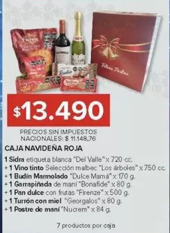 Blanca - CAJA NAVIDEÑA ROJA