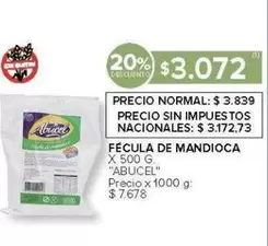 X$ - FÉCULA DE MANDIOCA