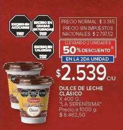 La Serenísima - DULCE DE LECHE CLÁSICO