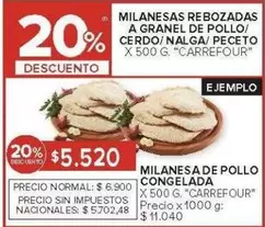 Carrefour - MILANESAS REBOZADAS A GRANEL DE POLLO/ CERDO/NALGA/PECETO