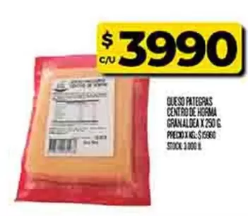 Centro - QUESO PATEGRAS CENTRO DE HORMA