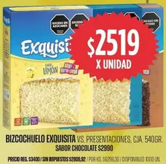 Exquisita - BIZCOCHUELO