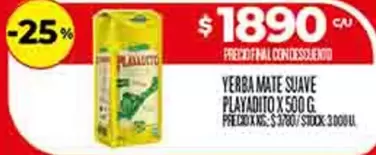 Playadito - YERBA MATE SUAVE