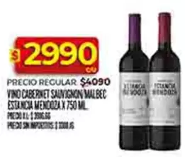 Estancia Mendoza - VINO CABERNET SAUVIGNON MALBEC