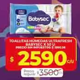 Babysec - TOALLITAS HUMEDAS ULTRAFRESH