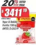 Mas - Yogur LS Bebible Frutilla 1100 kg
