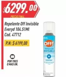 Off - Invisible Everyd 104.51ML Cod. 47712