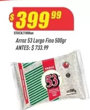 53 - Arroz Largo Fino 500gr