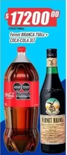 Coca cola - FERNET BRANCA 750cc + COCA-COLA 3LT
