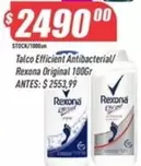 Rexona - Talco Efficient Antibacterial/  Original