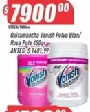 Vanish - Quitamancha Polvo Blan/ Rosa Pote