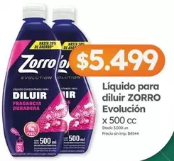 Zorro - Líquido para diluir Evolución