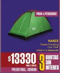 X$ - Carpa Camping