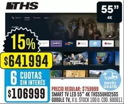 Google - SMART TV LED 55" 4K THS55UHD25GS