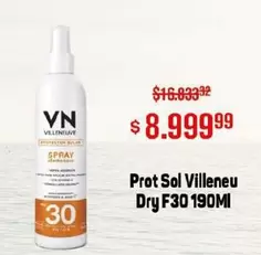 Villeneuve - Prot Sol Villeneu Dry F30 190Ml
