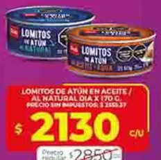 Dia - LOMITOS DE ATUN EN ACEITE/ AL NATURAL