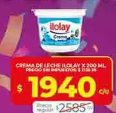 Ilolay - CREMA DE LECHE X 200 ML