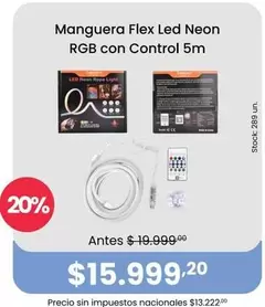 Flex - Manguera Led Neon RGB con Control 5m