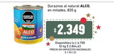 Alco - Duraznos al natural