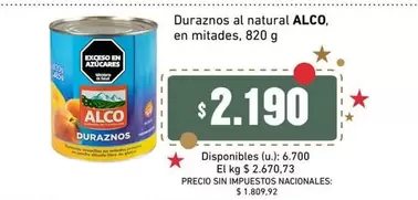 Alco - Duraznos