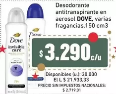 Dove - Desodorante antitranspirante en aerosol