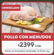 X$ - POLLO CON MENUDOS