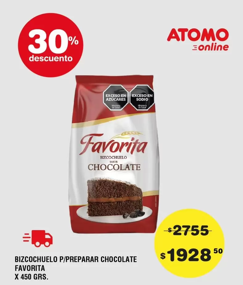 Favorita - BIZCOCHUELO P/PREPARAR CHOCOLATE