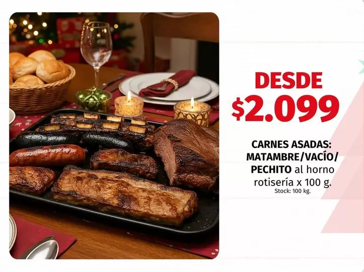 X$ - CARNES ASADAS: MATAMBRE/VACÍO/PECHITO