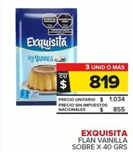 Exquisita - Flan Vainilla Sobre