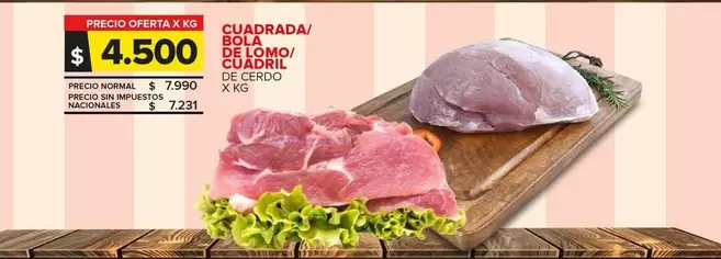 Cuadrada/ Bola De Lomo/ Cuadril De Cerdo