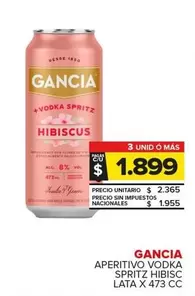 Gancia - Aperitivo Vodka Spritz Hibisc