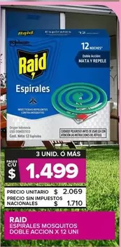 Raid - Espirales Mosquitos Doble Accion