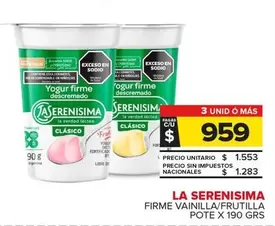 La Serenísima - Firme Vainilla/Frutilla