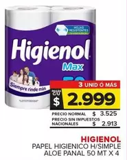 Higienol - Papel Higienico H/Simple Aloe Panal