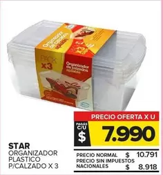 Star - Organizador Plastico P/ Calzado