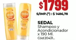 Sedal - Shampoo y Acondicionador