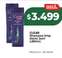 Clear - Shampoo limp dlarla 2en1
