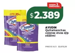Ayudin - Quitamanchas colores vivos d/p x650ml