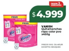 Vanish - Quitamanchas ropa color pvo