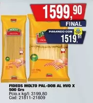 Molto - FIDEOS MOLTO PAL-DOB AL HVO X