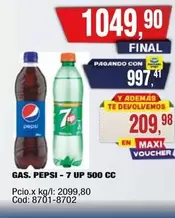 Pepsi - PEPSI - 7 UP 500 CC