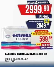 Estrella - ALGODÓN CLAS x 300 GR