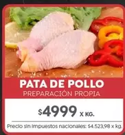 X$ - PATA DE POLLO