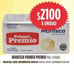 Primer Premio - MANTECA