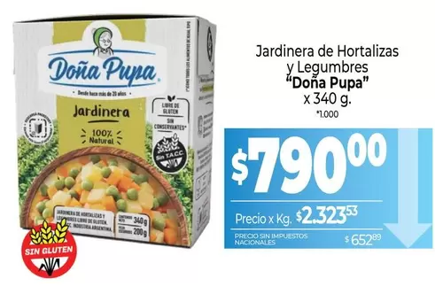 Doña Pupa - Jardinera de Hortalizas y Legumbres